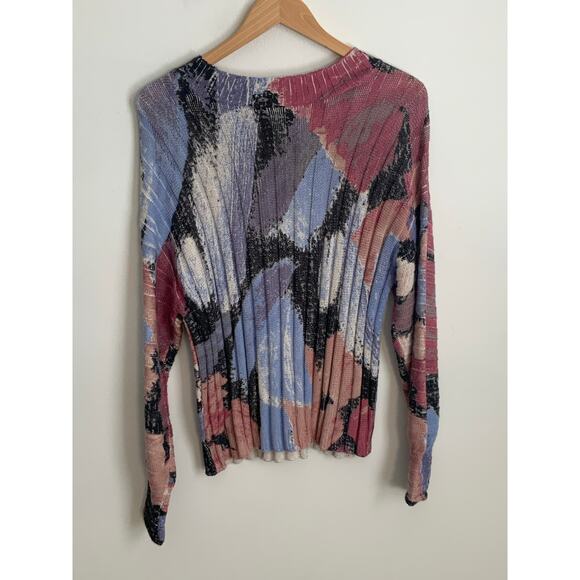 NWT NIC+ZOE Autumn Bloom Ribbed Sweater NWT Size Large $160‎ - Picture 4 of 7